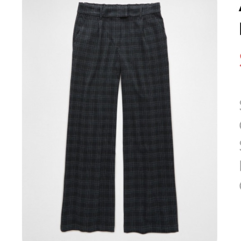 AE stretch poppy trouser plaid